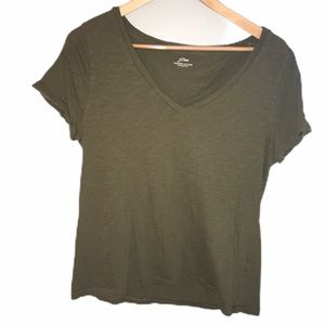 J. Crew Army Green Short Sleeve Tee Shirt